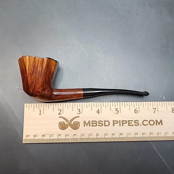 Tim West Smooth Bent Panel Estate Briar Pipe, Plateau Grain, USA [SOLD OUT] - Image 11