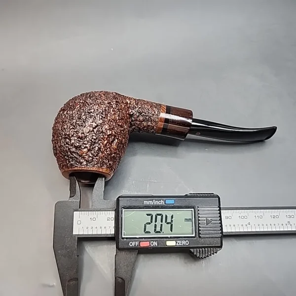 Steve Weiner 13498 Handmade Rusticated Bent Apple Estate Briar Pipe, American Estates [SOLD OUT] - Image 11