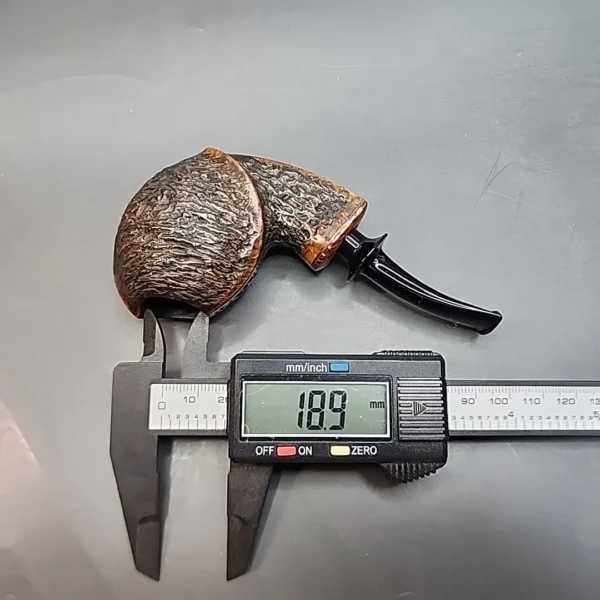 J&J Artisan Pipes, Partially Rusticated Blowfish Estate Briar Pipe, American Estates [SOLD OUT] - Image 11