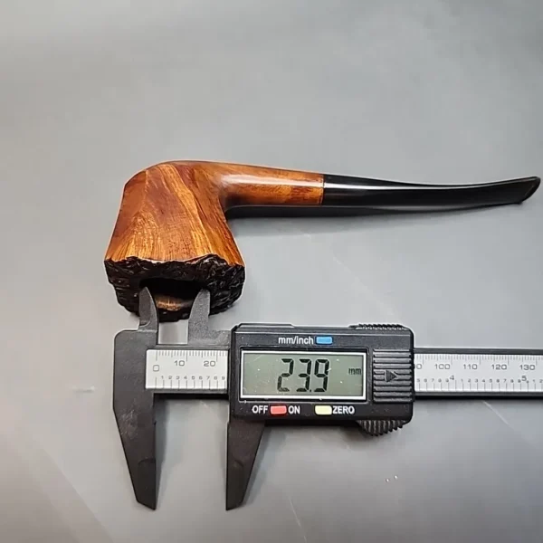 Tim West Smooth Bent Panel Estate Briar Pipe, Plateau Grain, USA [SOLD OUT] - Image 12