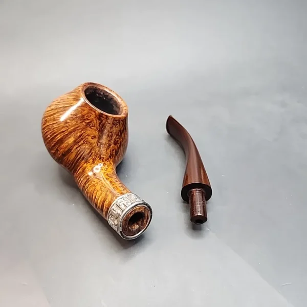 Nording Hand Made Grade 15 with Silver, Bent Volcano Briar Pipe, Danish Estates [SOLD OUT] - Image 13