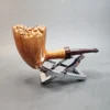 La Biota Smooth Pickaxe Handmade Briar Pipe, Cumberland Stem, Italy - Image 3