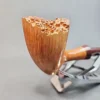 La Biota Smooth Pickaxe Handmade Briar Pipe, Cumberland Stem, Italy - Image 4