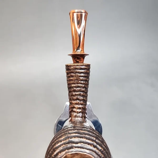 La Biota Rusticated Bent Egg Handmade Artisan Briar Pipe, Italy [SOLD OUT] - Image 5