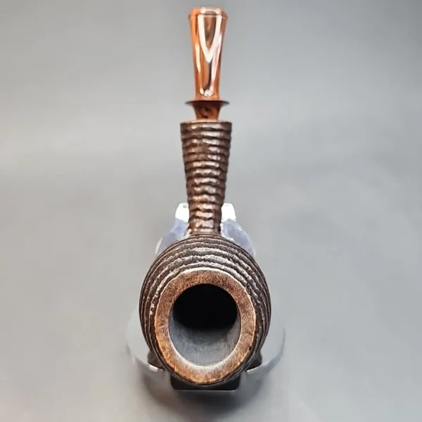 La Biota Rusticated Bent Egg Handmade Artisan Briar Pipe, Italy [SOLD OUT] - Image 6