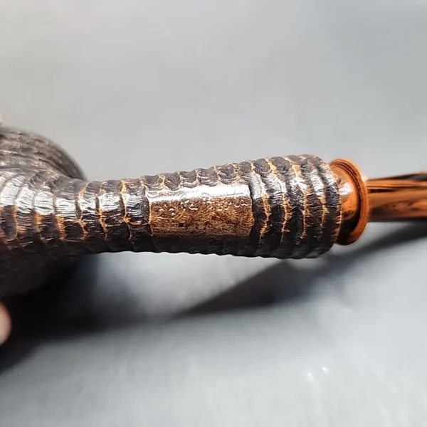 La Biota Rusticated Bent Egg Handmade Artisan Briar Pipe, Italy [SOLD OUT] - Image 9
