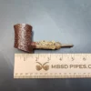 La Biota Sandblasted Poker Artisan Briar Pipe, Antler Shank, Handmade in Italy [SOLD OUT] - Image 10