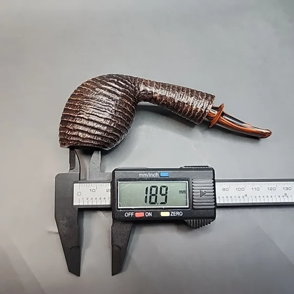 La Biota Rusticated Bent Egg Handmade Artisan Briar Pipe, Italy [SOLD OUT] - Image 11