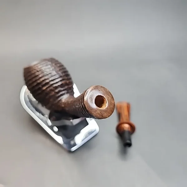 La Biota Rusticated Bent Egg Handmade Artisan Briar Pipe, Italy [SOLD OUT] - Image 12