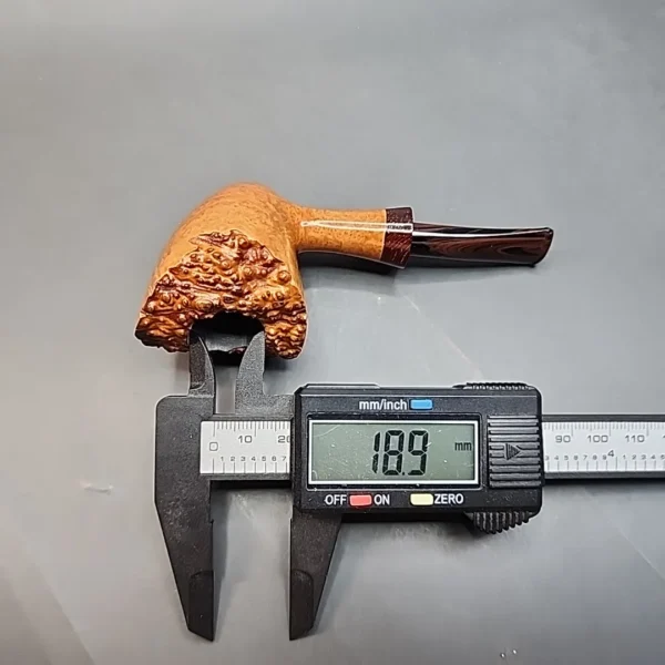 La Biota Smooth Pickaxe Handmade Briar Pipe, Cumberland Stem, Italy - Image 12