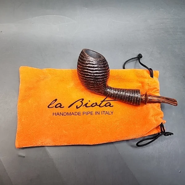 La Biota Rusticated Bent Egg Handmade Artisan Briar Pipe, Italy [SOLD OUT] - Image 13