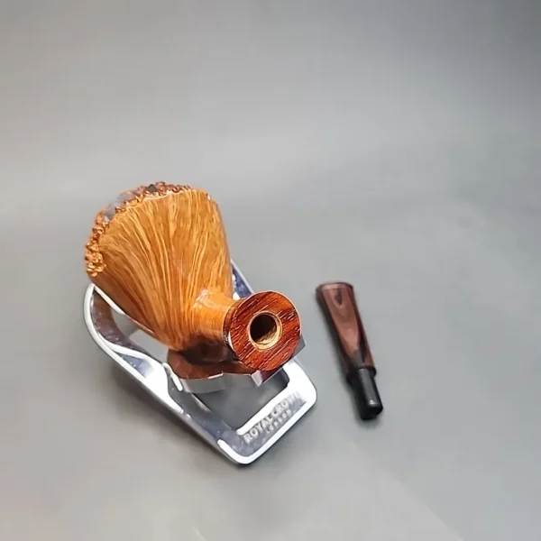 La Biota Smooth Pickaxe Handmade Briar Pipe, Cumberland Stem, Italy - Image 13