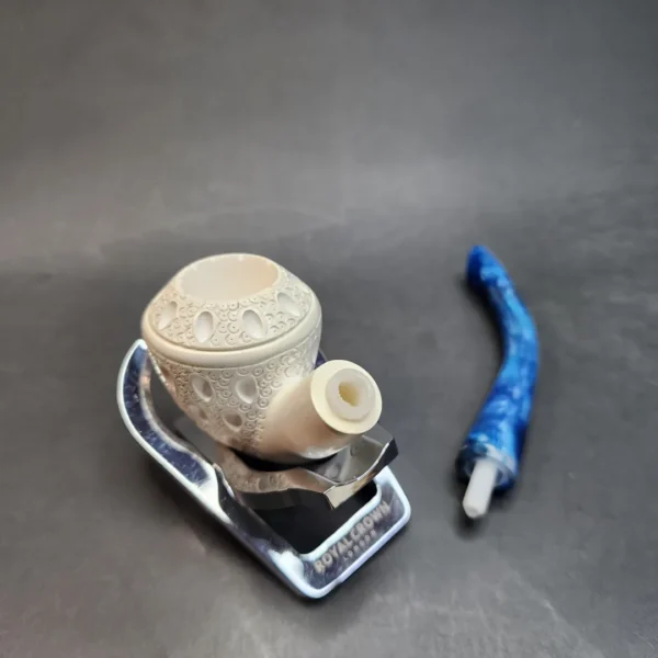 MBSD Meerschaum Bent Rhodesian Block Meerschaum Pipe, Fitted Case [SOLD OUT] - Image 11