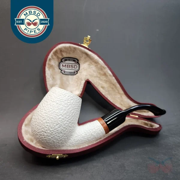 MBSD Meerschaum Deluxe, Bent Apple Block Meerschaum Pipe, Briar-Mortis [SOLD OUT]