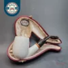 MBSD Meerschaum Deluxe, Marble Billiard Apple Block Meerschaum Pipe, Briar-Mortis [SOLD OUT]