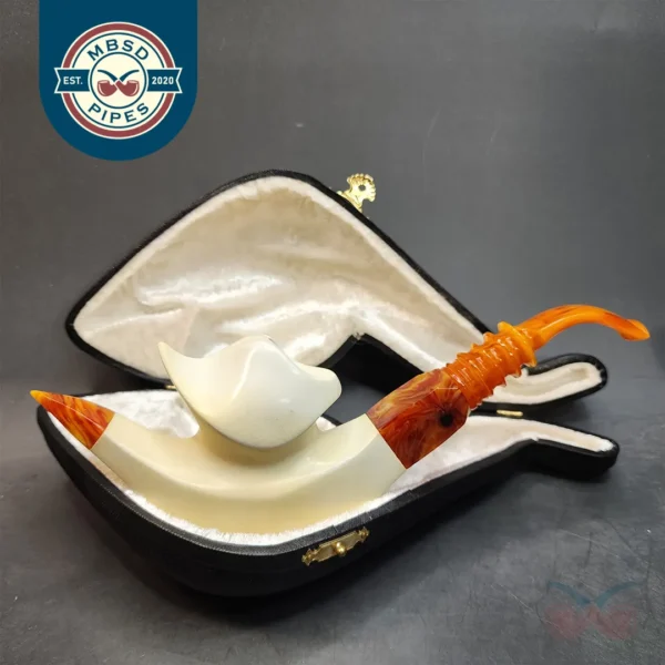 Sadik Yanik Jumbo Cavalier Block Meerschaum Pipe, Fitted Case [SOLD OUT]
