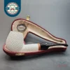 MBSD Meerschaum Deluxe, Rusticated Bent Egg, Block Meerschaum Pipe, Briar-Mortis [SOLD OUT]
