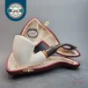 MBSD Meerschaum Deluxe, Bent Pickaxe Block Meerschaum Pipe, Briar-Mortis [SOLD OUT]