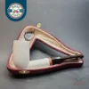 MBSD Meerschaum Deluxe, Stacked Bent Billiard Block Meerschaum Pipe, Briar-Mortis [SOLD OUT]