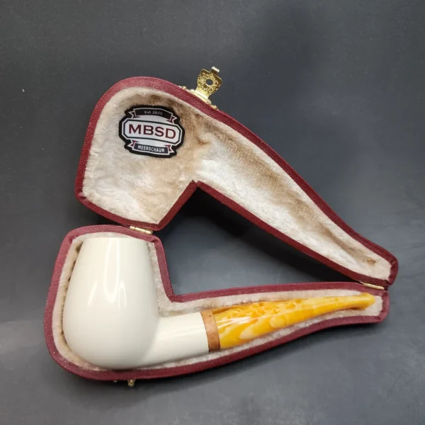 MBSD Meerschaum Deluxe Slightly Bent Egg, Block Meerschaum Pipe [SOLD OUT] - Image 3