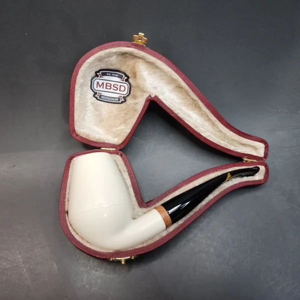 MBSD Meerschaum Deluxe Bent Rhodesian Block Meerschaum Pipe, Briar-Mortis [SOLD OUT] - Image 3