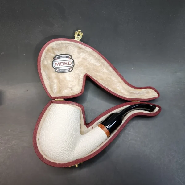 MBSD Meerschaum Deluxe, Bent Apple Block Meerschaum Pipe, Briar-Mortis [SOLD OUT] - Image 3