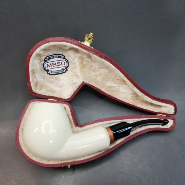 MBSD Meerschaum Deluxe, Large Bent Apple Block Meerschaum Pipe, Briar-Mortis [SOLD OUT] - Image 3