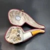 MBSD Meerschaum Jumbo Natural, Freehand Block Meerschaum Pipe, Briar-Mortise - Image 3