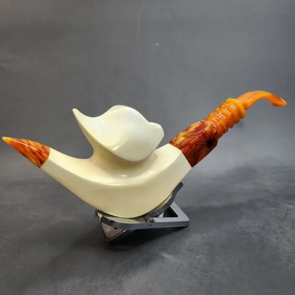Sadik Yanik Jumbo Cavalier Block Meerschaum Pipe, Fitted Case [SOLD OUT] - Image 3