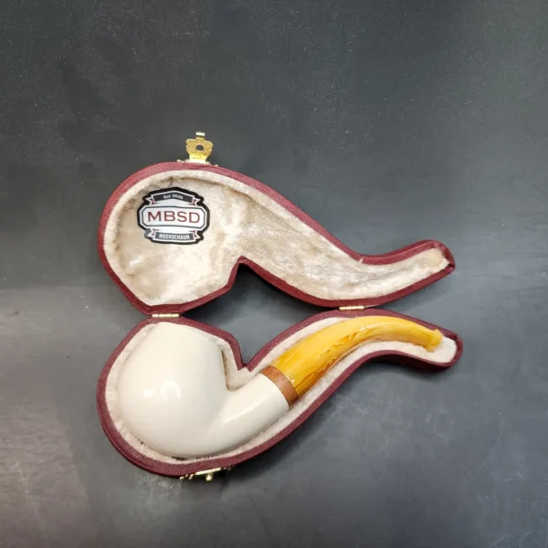 MBSD Meerschaum Deluxe, Bent Apple Block Meerschaum Pipe, Briar-Mortis [SOLD OUT] - Image 3