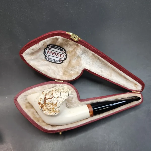 MBSD Meerschaum Deluxe Natural, Freehand Block Meerschaum Pipe, Briar-Mortise [SOLD OUT] - Image 3