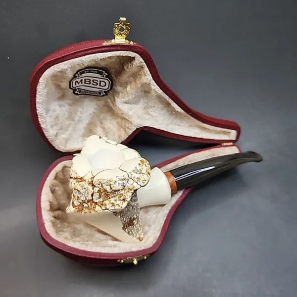 MBSD Meerschaum Deluxe Natural, Freehand Block Meerschaum Pipe, Briar-Mortis [SOLD OUT] - Image 3