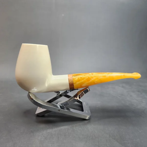 MBSD Meerschaum Deluxe Slightly Bent Egg, Block Meerschaum Pipe [SOLD OUT] - Image 4