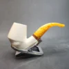 MBSD Meerschaum Deluxe, Bent Rhodesian Block Meerschaum Pipe, Briar-Mortise [SOLD OUT] - Image 4