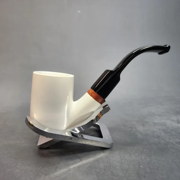 MBSD Meerschaum Deluxe, Bent Billiard Block Meerschaum Pipe, Briar-Mortis [SOLD OUT] - Image 4