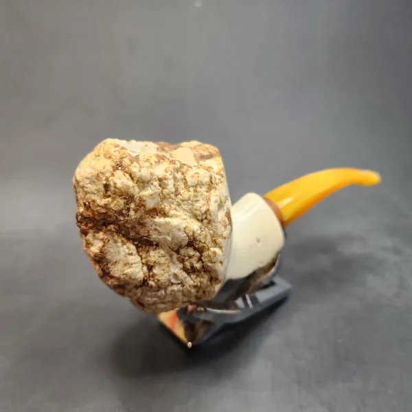 MBSD Meerschaum Natural, Freehand Block Meerschaum Pipe, Briar-Mortise - Image 4