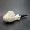 MBSD Meerschaum Spigot, Double Mounted Silver Block Meerschaum Pipe, Fitted Case [SOLD OUT] - Image 4