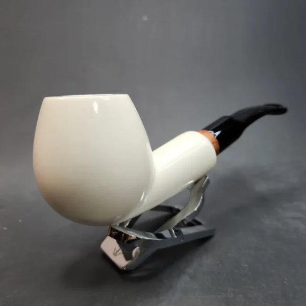 MBSD Meerschaum Deluxe, Large Bent Apple Block Meerschaum Pipe, Briar-Mortis [SOLD OUT] - Image 4