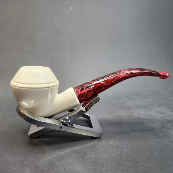MBSD Meerschaum Bent Rhodesian Block Meerschaum Pipe, Fitted Case [SOLD OUT] - Image 4