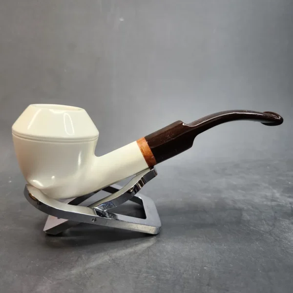 MBSD Meerschaum Deluxe, Bent Rhodesian Block Meerschaum Pipe, Briar-Mortis [SOLD OUT] - Image 4