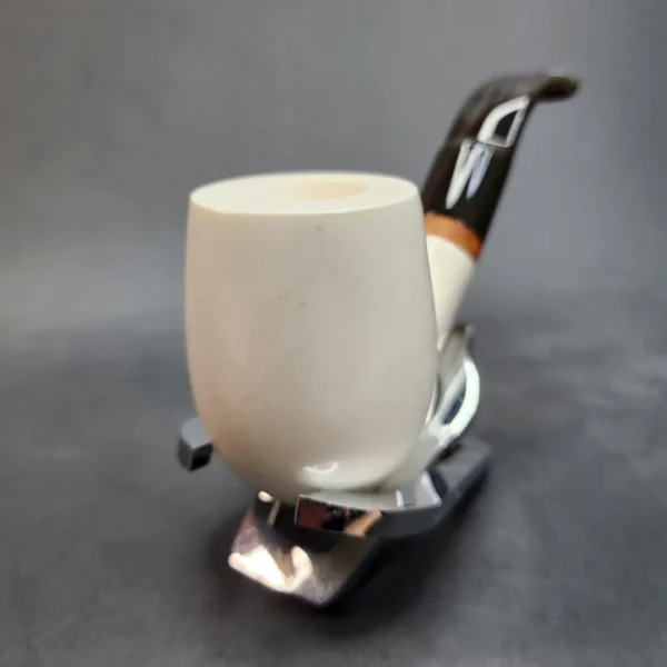 MBSD Meerschaum Deluxe, Marble Billiard Apple Block Meerschaum Pipe, Briar-Mortis [SOLD OUT] - Image 4