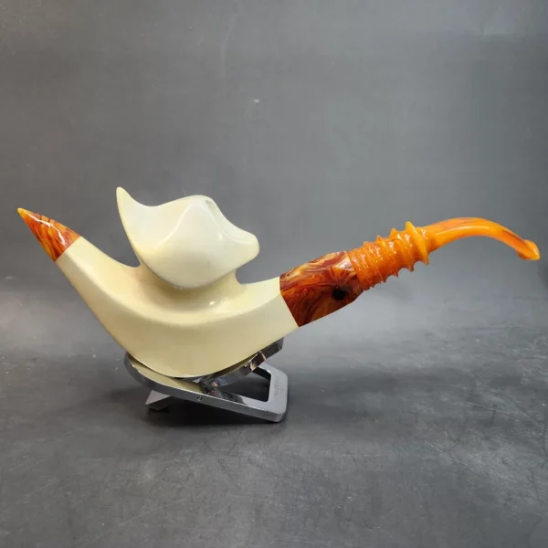Sadik Yanik Jumbo Cavalier Block Meerschaum Pipe, Fitted Case [SOLD OUT] - Image 4