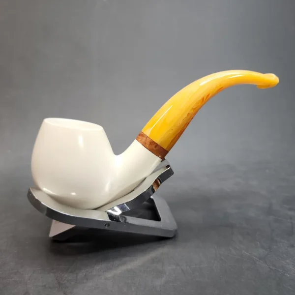 MBSD Meerschaum Deluxe, Bent Apple Block Meerschaum Pipe, Briar-Mortis [SOLD OUT] - Image 4