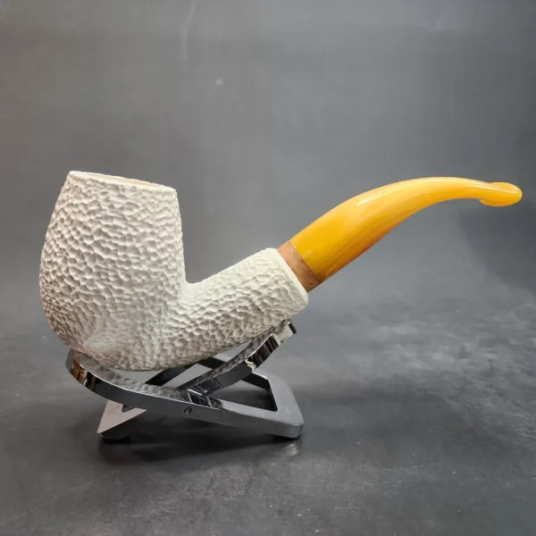 MBSD Meerschaum Deluxe, Bent Egg Block Meerschaum Pipe, Briar-Mortis [SOLD OUT] - Image 4