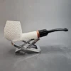 MBSD Meerschaum Deluxe, Rusticated Bent Egg, Block Meerschaum Pipe, Briar-Mortis [SOLD OUT] - Image 4