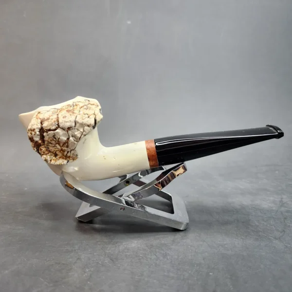 MBSD Meerschaum Deluxe Natural, Freehand Block Meerschaum Pipe, Briar-Mortise [SOLD OUT] - Image 4