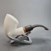 MBSD Meerschaum Deluxe, Bent Pickaxe Block Meerschaum Pipe, Briar-Mortis [SOLD OUT] - Image 4