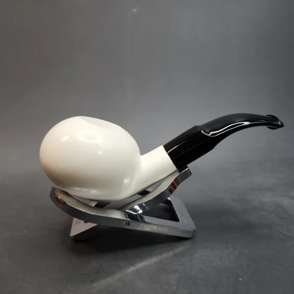 MBSD Meerschaum Bent Squat Tomato Block Meerschaum Pipe, Fitted Case [SOLD OUT] - Image 4