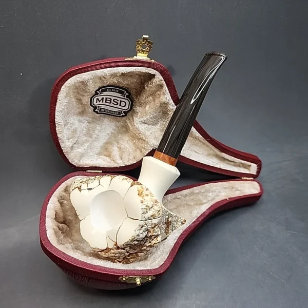 MBSD Meerschaum Deluxe Natural, Freehand Block Meerschaum Pipe, Briar-Mortis [SOLD OUT] - Image 4
