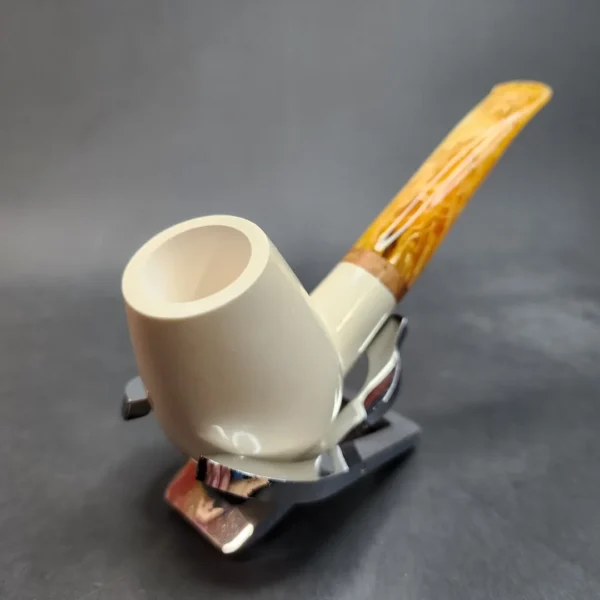 MBSD Meerschaum Deluxe Slightly Bent Egg, Block Meerschaum Pipe [SOLD OUT] - Image 5
